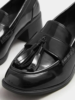 Yours Curve Extra Wide Fit Extra Wide Fit Heeled Tassel Loafers Black Discount