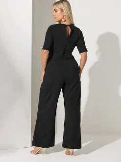 Yours Curve Black London Sweetheart Jumpsuit Hot