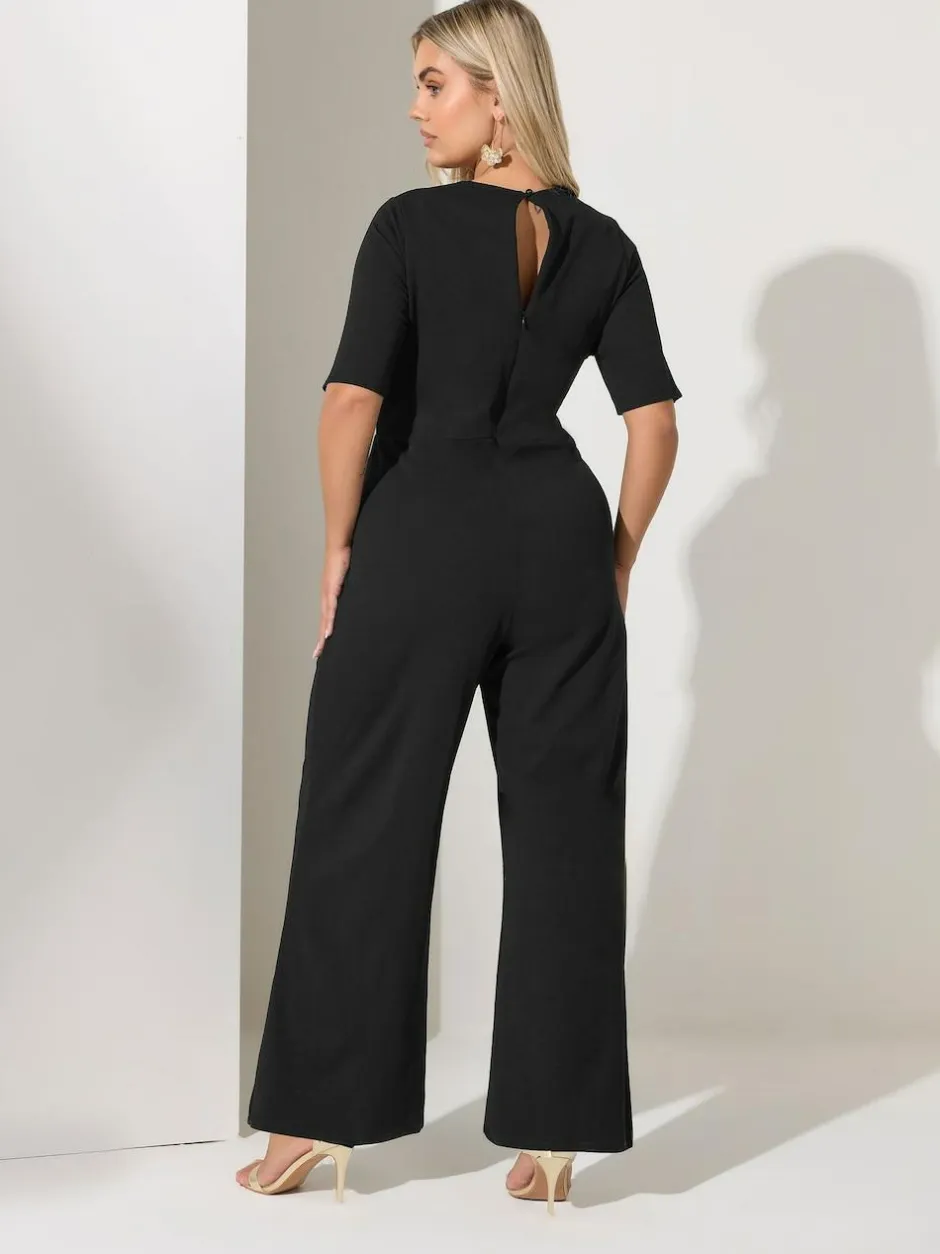 Yours Curve Black London Sweetheart Jumpsuit Hot