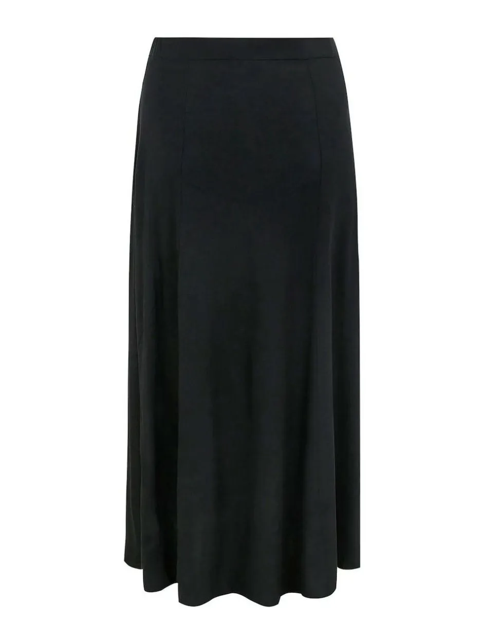 Yours Curve Black Maxi Jersey Stretch Skirt Outlet