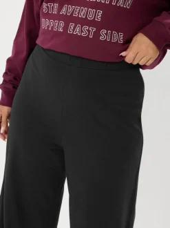 Yours Curve Wide Leg Leggings Black Discount