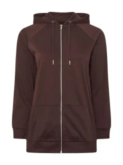 Yours Curve Brown Zip Thru Hoodie Hot