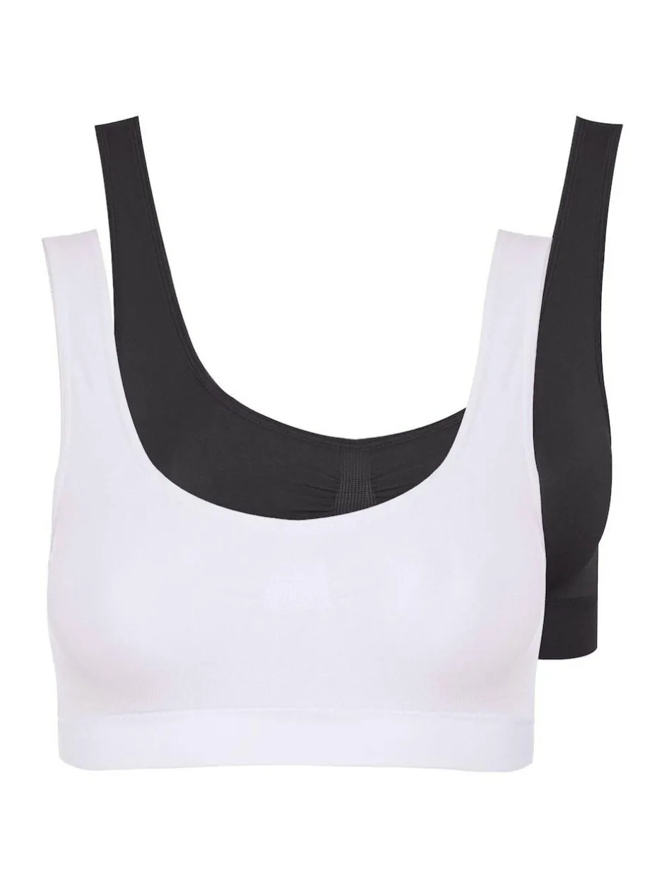 Yours Curve White Padded Seamfree Bra 2 Pack Sale