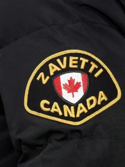 Zavetti Canada Mens Oshawa 2.0 Puffer Parka Jacket with Detachable Faux Fur Black Best